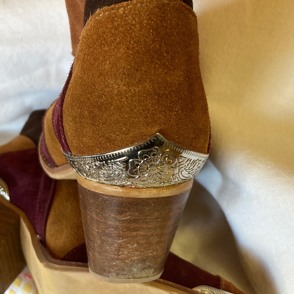 Patchwork Ankle Boots - Multicolor - image 3